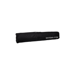 Skitema Snowfall Heavy Duty Roller Travel Double Skibag - Sort